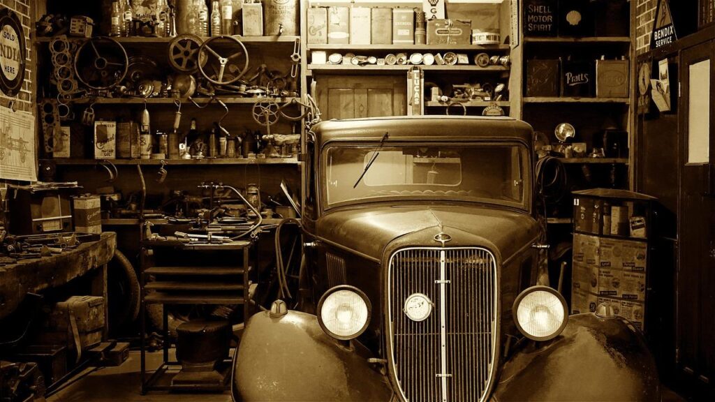Deskundige monteur verricht vakmanschap aan auto in professionele garage-omgeving
